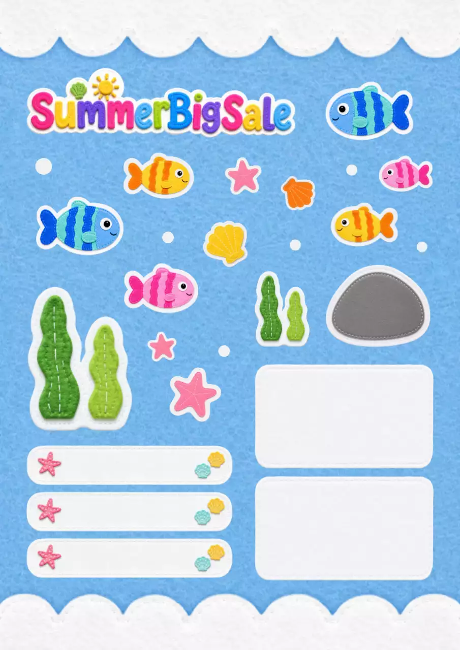 Promotion d'été bleue mignonne