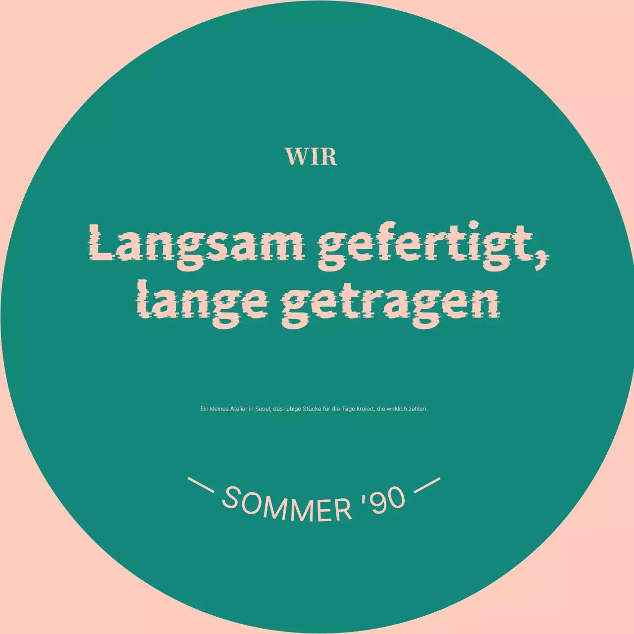 Grüne, minimalistische Markenwerbung