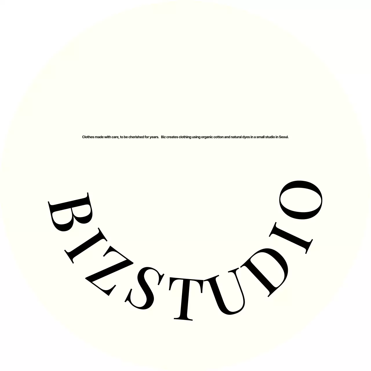Promotion of an ivory minimalist eco-friendly clothing brand