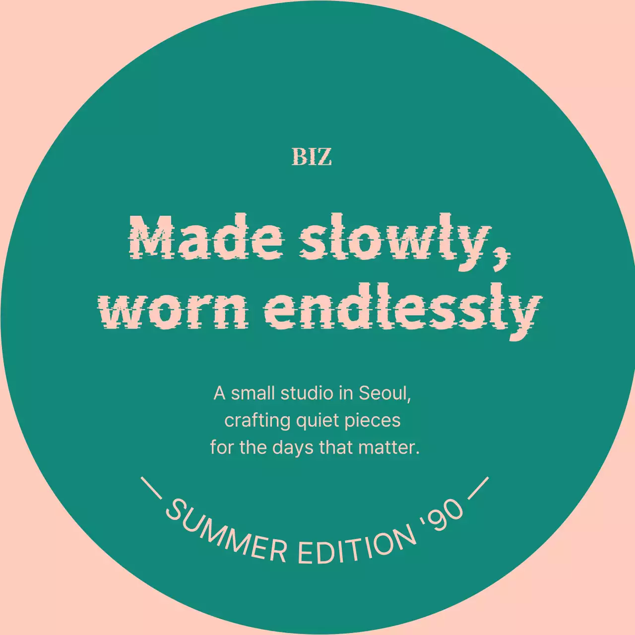 Green minimalist brand promotion