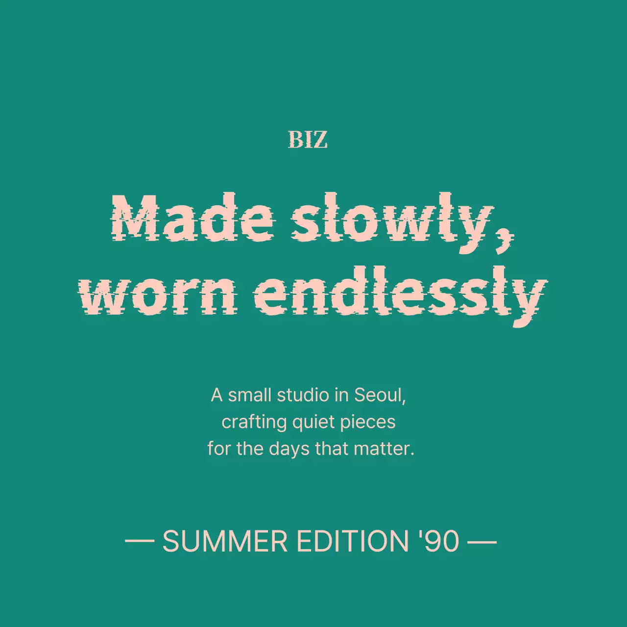 Green minimalist brand promotion