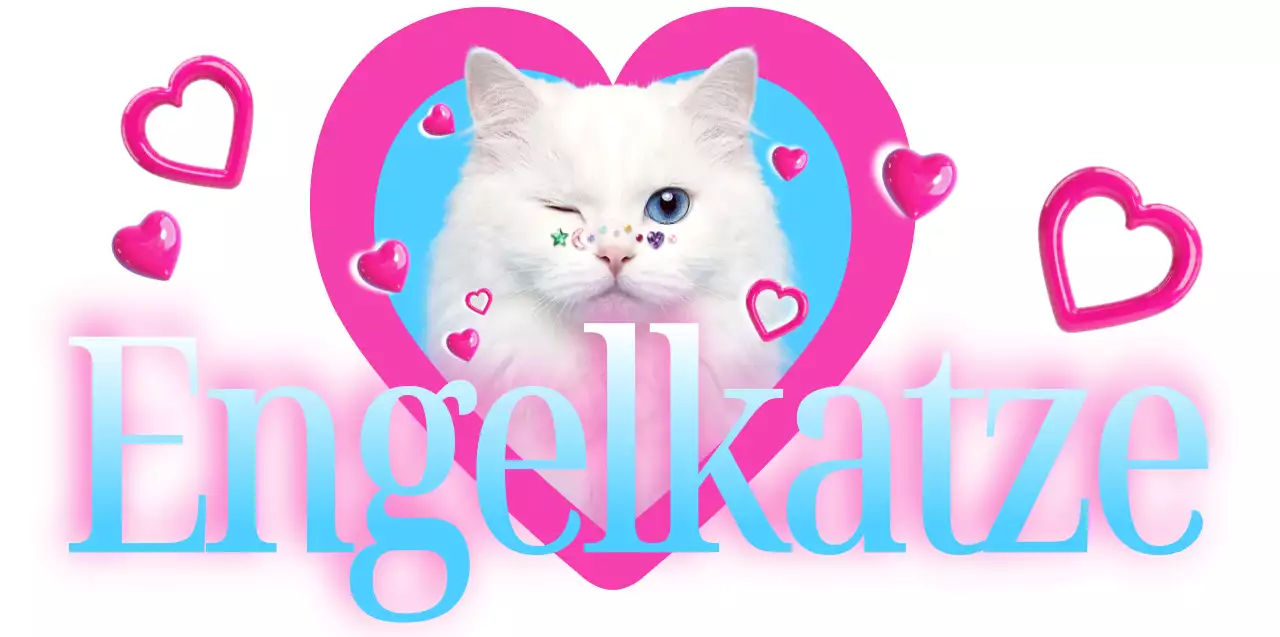 Niedliche rosa Katzenartikel