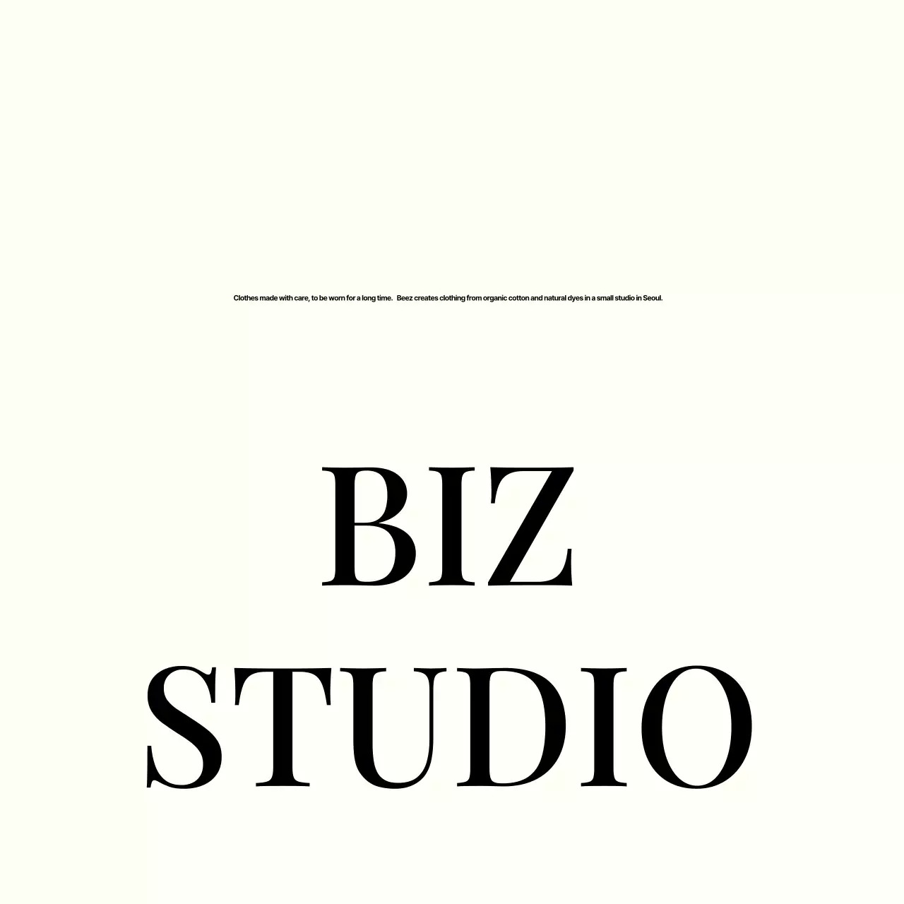 Promotion of an ivory minimalist eco-friendly clothing brand